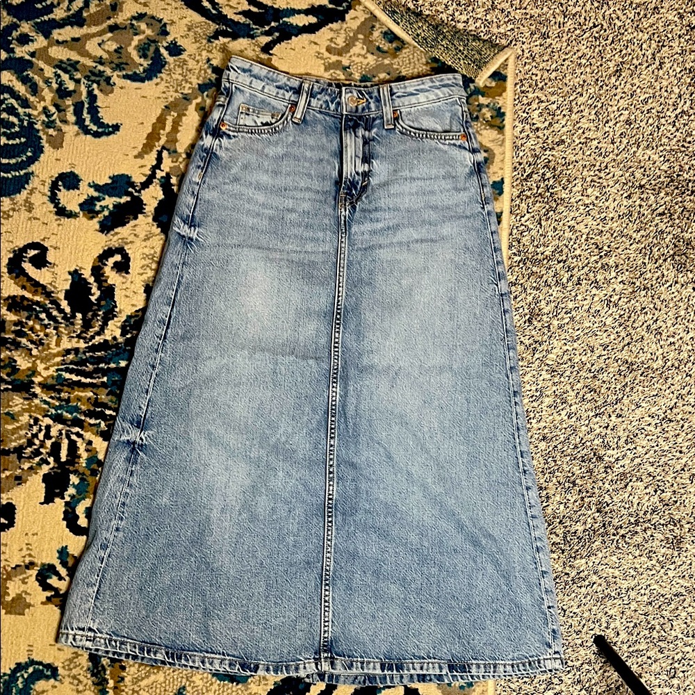 H&M Denim Maxi Skirt Size XS